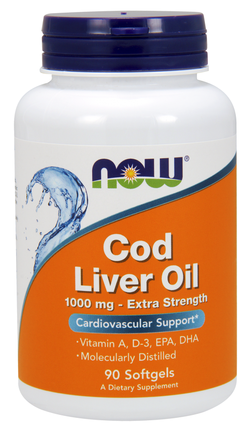 Cod Liver Oil 1000 mg TRAN Z DORSZA 90kp NOWFOODS