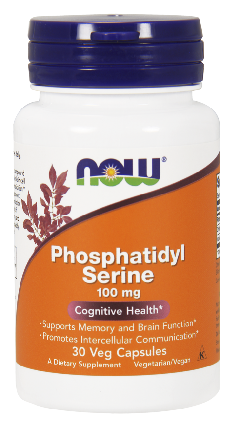 Fosfatydyl-Seryna 100 mg - 30 Veg Kapsułek Nowfoods