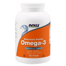 Omega-3 Molecularly Distilled - 500 softgels Nowfoods