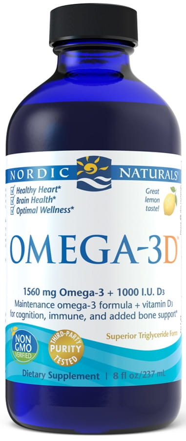Omega-3D, 1560mg Lemon - 237 ml. Nordic Naturals