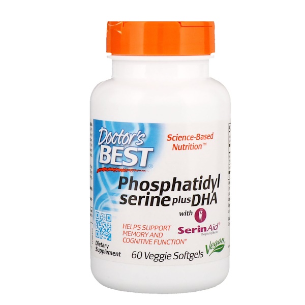 Phosphatidylserine Serine plus DHA with SerinAid - 60 veggie softgels DrBest