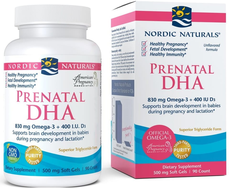 Prenatal DHA, 830mg Unflavored - 90 softgels Nordic Naturals
