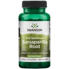 Sarsaparilla (smilax) 450mg 60kaps korzeń kolcorośli Swanson