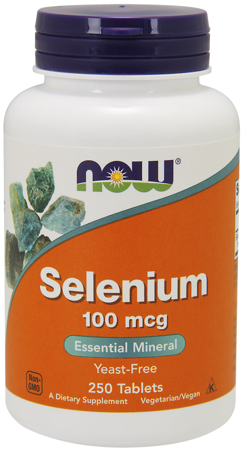 Selen 100mcg 250 tabletek Selenometionina Nowfoods