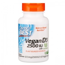 Vegan D3, 2500 IU - 60 vcaps DrBest