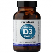 Witamina D3 2000IU (wegan) 60 kapsułek Viridian